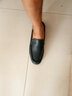 奥康品牌男鞋新品英伦豆豆鞋男真皮软底懒人一脚蹬休闲皮鞋透气 黑色冬季加绒棉鞋 44 实拍图