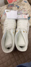 可尼特高帮鞋男休闲潮流板鞋韩版英伦小白鞋 白色棉鞋lt568 44运动码 实拍图