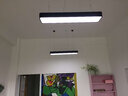 慧卓 办公室吊灯LED长方形长条灯工业风超市店铺商用照明简约现代吊线灯具工业风条形商超工程高亮款 黑色 90*20*6.5cm 28W 实拍图