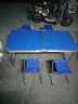 乔洛普折叠桌户外便携式摆摊折叠桌子地摊展业小桌子简易家用折叠餐桌椅 稳固款 蓝+4凳 实拍图