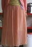 特尚莱菲2021夏季新款半身裙女网纱裙中长款纱裙百褶仙女裙显瘦半裙子SSF983 香槟粉 M(1尺9-2尺1) 实拍图