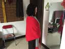 达芬奇密码刺绣围巾女秋冬季纯色双面针织带袖加厚女士披肩超大斗篷保暖礼物 大红 实拍图