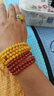 绿侬珠宝 鸡油黄老蜜蜡108颗手串多圈蜜蜡手链男女款生日礼物 珠径约6.5-6.9mm多圈 /证书+礼盒 实拍图