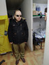 帝欧莱夫男士棉衣男生冬季棉服外套中长款冬天加绒加厚工装衣服中年棉袄冬 黑色 2XL 实拍图