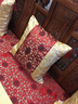 凯比特中式抱枕靠垫靠枕中国风古典客厅红木沙发靠背腰枕扶手枕高档含芯 拼接-石榴花 48cm*48cm靠垫套(不含芯) 实拍图