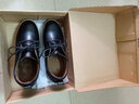 百林猴内增高女鞋春夏真软皮小皮鞋女中跟单鞋厚底增高鞋黑色复古乐福鞋 黑色加绒 37 实拍图