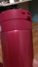 ASVEL保温杯男女士杯子密封便携 大容量水杯保冷真空办公弹盖式不锈钢 A3287-06 玫红 370ml 实拍图