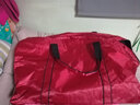 xinran'zj轻便超大容量涤纶防水包单肩斜挎大旅行包装衣服大包行李包折叠包 枣红色大码 实拍图