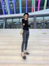 启动引擎（Qidongyinqing）加绒修身牛仔裤女小脚春秋新款韩版高腰弹力显瘦紧身小个子铅笔裤 黑色（长裤）单款 25 实拍图