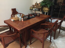 善匠良品 红木家具非洲花梨（学名：刺猬紫檀）茶桌 实木茶桌椅组合 真龙茶几功夫茶桌 真龙茶桌+4文福椅 实拍图