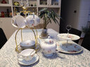 青麦 欧式陶瓷带碟咖啡杯咖啡壶套装家用陶瓷红茶杯泡茶壶英式花茶壶下午茶茶具精美套装配勺女士礼品 小鸟杯架 实拍图