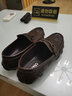 潮牧鞋子男士休闲鞋鳄鱼纹皮鞋韩版潮流豆豆鞋男英伦百搭驾车懒人鞋 棕色 38 实拍图