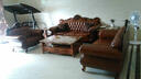 雅尔菲家居 沙发欧式沙发组合123实木沙发套装古典真皮沙发客厅家具头层牛皮别墅家具 全实木真皮沙发 单人沙发 实拍图