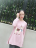 敏潮格伦孕妇春秋新款套装新款时尚潮妈长袖上衣怀孕期秋款纯色棉两件套 长袖粉红色 M 实拍图