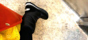 艾索维（E.SOV）防水棉鞋防滑中筒靴雪地棉加厚保暖雪地靴男女情侣同款 品牌优质毛黑色 38 实拍图