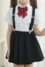 衣诺坊 六一儿童礼服演出服 幼儿园表演服套装 小学生大合唱演出服装 藏青女:衬衫+短裙+背带+领花袜子 160 （建议体重：81-95斤） 实拍图