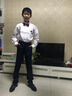 鼎玛仕儿童西服套装男童小西装花童礼服韩版中大童主持人男孩钢琴演出服 蓝6件套:3件套+衬衫+领结+领带 155 码 身高150-155cm 重81-85斤 实拍图
