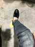 夏季男士豆豆鞋男鞋英伦透气驾车鞋韩版潮流乐福鞋懒人鞋休闲鞋 黑色 39 实拍图