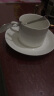 莲泽 欧式陶瓷咖啡杯子套装 牛奶搪瓷杯办公马克杯 可定制logo 金边创意会议水杯带碟子勺子 【简约版】一杯一碟配曲勺 实拍图