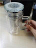 ORTOR玻璃杯双层杯子便携水杯男士女士泡茶商务办公杯泡茶水杯子直身杯 320ml杯 实拍图
