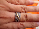 梦至尊99足银本命佛戒指男士心经六字真言守护神个性潮男单身潮人 金色佛-羊猴活口戒(18至35号调 实拍图