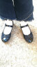 四季熊（SEASONBEAR） 女童漆皮黑色皮鞋儿童单鞋学生蝴蝶结小女孩甜美公主鞋小皮鞋 123N黑色 36/内长23.5cm 实拍图
