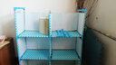 艺美天和（YIMEITIANHE） 简易书架置物架学生桌上书柜落地床头组合储物收纳柜简约现代 蓝点 双排8格（带后围布） 实拍图