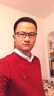 与狼共舞【100%纯羊毛】圆领毛衣男士2024秋季新款男装纯色套头针织衫2363 咸菜绿204 M /170 实拍图
