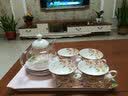 品来运 玻璃茶具套装欧式家用煮花茶壶陶瓷整套下午茶具可加热带茶盘 粉黛佳人10件 实拍图