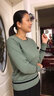 千秋诗中老年女装新款秋冬装毛线衫时尚妈妈装加大码针织毛衣打底衫女 豆绿色HF712 M 建议85~100斤 实拍图