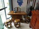 多子（dZ） 实木茶桌椅组合 功夫茶桌阳台茶几家用简约 古典南榆木中式仿古茶艺桌泡茶台 茶色 宝莲单桌 实拍图