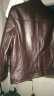比菲力（BEVERRY）头层真皮皮衣男海宁绵羊皮2020春夏款外套修身韩版男士机车皮夹克 棕色 175(XL) 实拍图