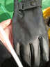 欧鹿雅顿手套男秋冬韩版保暖加绒加厚防风骑车触屏开车防滑防水男士手套 黑色触屏 均码弹力大 实拍图