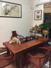 善匠良品 红木家具非洲花梨（学名：刺猬紫檀）茶桌 实木茶桌椅组合 真龙茶几功夫茶桌 真龙茶桌+4文福椅 实拍图