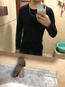 简束（JOONSVIP）长袖t恤男纯色棉质修身紧身打底衫男士体恤秋冬季外穿内搭上衣男 常规圆领黑色 M (56KG左右紧身) 实拍图