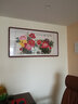 迅典国画富贵牡丹挂画餐厅客厅装饰画纯手绘真迹字画沙发背景墙画壁画 富贵花开 实木带框63*123厘米 实拍图