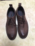 劳克士春季头层牛皮休闲皮鞋男英伦商务工装鞋低帮上班透气男鞋手工鞋 棕色 43 实拍图