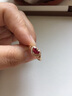 米莱珠宝 0.65克拉红宝石戒指18K金镶嵌钻石男女经典心形情侣定制礼物 红宝石戒指 圈号可定制 实拍图