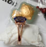 欧采妮 18K玫瑰金坦桑石戒指 2.75克拉彩色宝石镶嵌女戒 18K玫瑰金（现货发货）12.5圈口 晒单实拍图