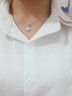 法蔻（farcoko）四叶草项链女吊坠锁骨链韩版学生简约生日礼物送女友老婆 白金色（蓝钻） 实拍图