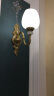 慕庭全铜美式复古壁灯客厅墙壁灯卧室床头纯铜水晶欧式背景墙壁灯 BD1709单头壁灯 实拍图