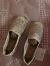 汤姆斯女士刺绣蕾丝鞋韩国平底复古圆头白色网面乐福鞋 米白色 36 实拍图