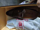 老人头男鞋冬季正装男士皮鞋新款西装鞋英伦尖头漆皮商务鞋皮鞋 平跟款-棕色 41 实拍图