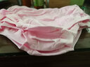水晶豆女士纯棉老人内裤中老年印花全棉三角裤头高腰宽松加大码妈妈内裤高腰 粉红 110/3XL【腰围2尺8至3尺】 实拍图