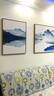 述说客厅装饰画水墨山水画沙发背景墙壁画现代轻奢卧室餐厅挂画三联画 鸿运当头A 左右40*60+80*60金框 实拍图