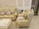 宝跃欧式沙发垫坐垫子贵妃拐角组合美式复古四季通用沙发套盖布防滑 温莎堡/米色 单人后背巾80*75/开口 实拍图