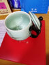 苏客【支持个人/企业/团体定制】龙泉青瓷茶杯陶瓷带盖办公杯老板杯会议室水杯泡茶杯子大容量马克杯礼盒装 敛翼待时-约290ml 实拍图