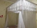 圣安贝（ShenAnBei） 圣安贝 蚊帐不锈钢加厚30MM粗管伸缩1.8m三开门免打墙 白色床侧开门25mm管 200cm*180cm*220cm 长宽高 实拍图