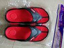 回力（Warrior）人字拖鞋男士沙滩鞋轻便舒适塑胶男鞋颗粒按摩拖鞋男 红色 39 实拍图
