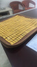 汽车冰凉坐垫夏天通风制冷按摩座椅透气木珠夏季竹片单片座垫小方垫货车面包车挖机办公学生椅子凉席垫用品 竹片C透气款/黄色单片 实拍图
